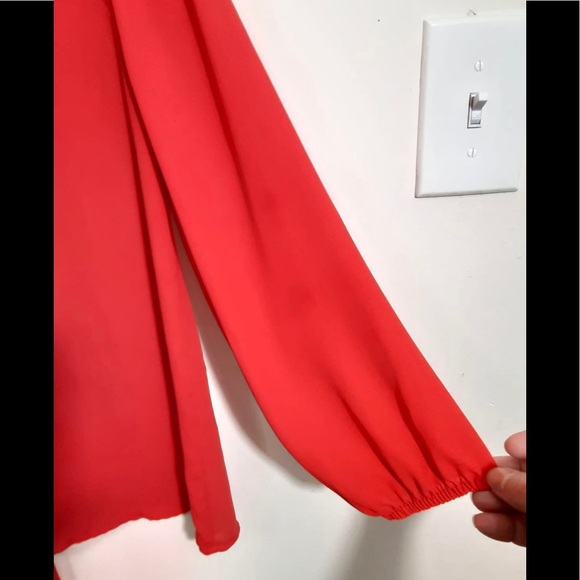 Design Lab Lord & Taylor Small Red Blouse Top - Picture 5 of 8